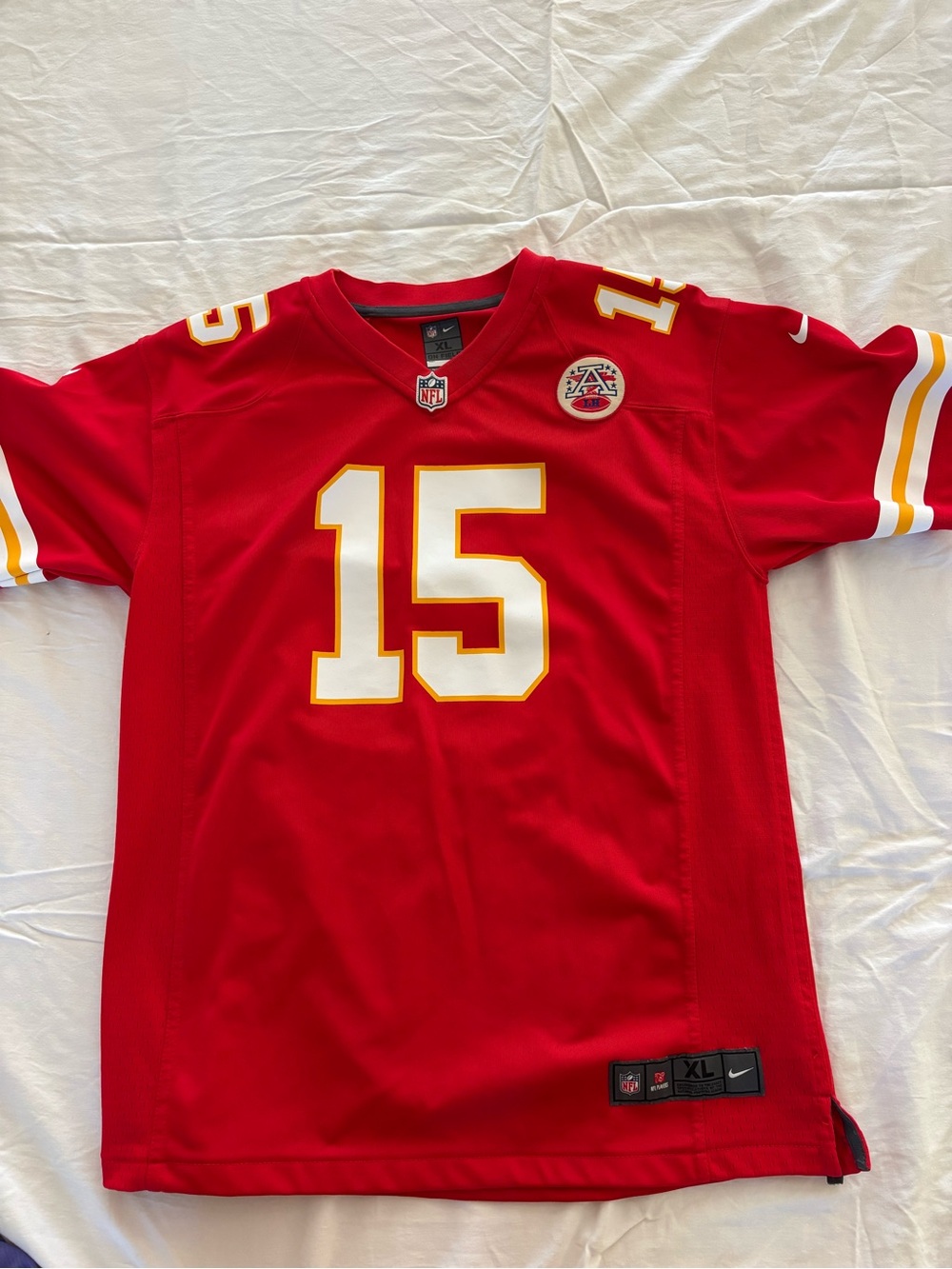 Kansas City Chiefs #15 Patrick Mahomes Red Football Jersey